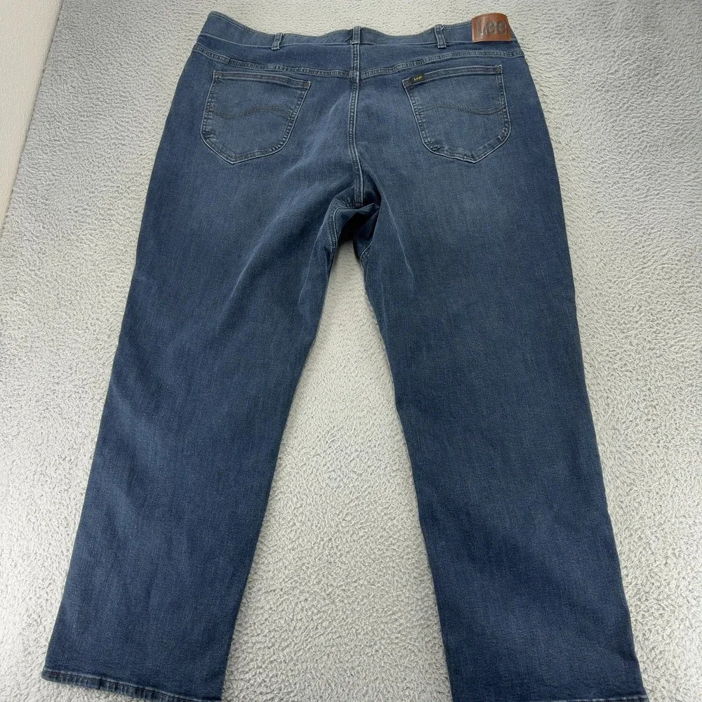 Lee Extreme Motion MVP Jeans Mens 48x32 Blue Denim Relaxed Fit Straight Leg